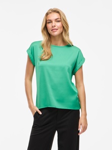 Vila Kurzarmshirt »VIELLETTE S/S SATIN TOP - NOOS«, Satin Optik