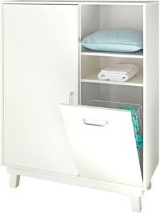 Roba, roba® Highboard »Nordic, weiss«, mit Wäschekorb, Made in Europe, roba® Hochkommode »Nordic, weiss«, mit Wäschekorb; Made in Europe