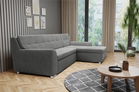 DOMO collection, DOMO collection Ecksofa »Treviso viele Bezüge, auch in Cord, Schlafsofa, B/T/H: 267/80/83 cm«, wahlweise mit Bettfunktion, incl. Zierkissen, hochwertige Steppung, DOMO collection Ecksofa Treviso, wahlweise mit Bettfunktion, incl. Zierkissen