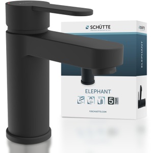 SCHÜTTE, SCHÜTTE Waschtisch-Einhebelmischer »ELEPHANT«, Badarmatur mit Ablaufgarnitur und Abflussstopfen, Schütte Waschtischarmatur »ELEPHANT«, inkl. Exzenter, Marken-Mischdüse, leichte Montage