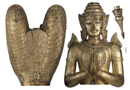 Komar, KOMAR Wandtattoo, Komar Wandtattoo »Buddha - Grösse 100 x 70 cm«, (3 St.), selbstklebend, Wandsticker
