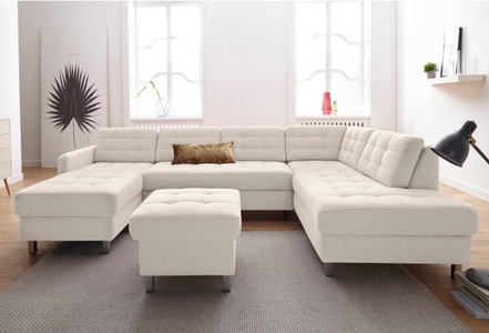 SIT&MORE, sit&more Wohnlandschaft, sit&more Wohnlandschaft »Picasso U-Form« wahlweise mit Bettfunktion und Bettkasten
