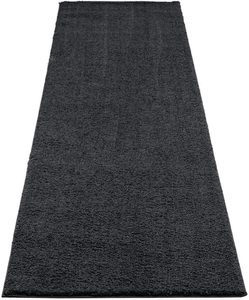 Carpet City, Carpet City Hochflor-Läufer »Plainy«, rechteckig, 30 mm Höhe, Polyester, Langflor Uni Grau, Wohnzimmer, Carpet City Hochflor-Läufer »Plainy«, rechteckig, 30 mm Höhe, Shaggy Polyester Teppich, besonders weich, Uni-Farben