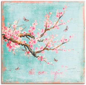 Artland, Artland Wandbild »Er ist wieder da«, Artland Leinwandbild »Er ist wieder da«, Blumen, (1 St.), auf Keilrahmen gespannt