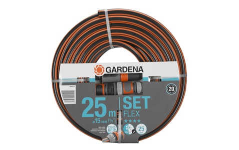 Gardena, Gardena 18046-26.000.00 - Schlauch (Schwarz/Orange), Gardena Flex Schlauch 9X9 (5/8