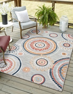 Myflair Möbel & Accessoires Teppich »Loop, LAGERRÄUMUNG!«, rechteckig, 8 mm Höhe, modernes Design, Hoch-Tief Effekt, Outdoor geeignet, Balkon, Terrasse