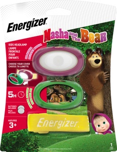 Energizer, Energizer Mascha und der Bär LED Stirnlampe batteriebetrieben 14 lm E301699700, 