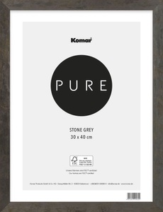 Komar, Komar Bilderrahmen »stone grey«, Komar Bilderrahmen »Stone«, Echtholzrahmen mit hochtransparentem Acrylglas