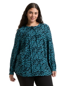 TOM TAILOR PLUS Klassische Bluse mit Leo-Print