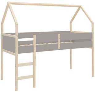 LÜTTENHÜTT, Lüttenhütt Hochbett »Janne«, aus schönem massivem Kiefernholz, Einzelbett, in einer Haus-Optik Form, inklusive praktischer massiver Holzleiter, in verschiedenen Farbvarianten erhältlich, Liegefläche 90x200 cm, GOODproduct Hochbett »Janne« Kiefernholz, Einzelbett, inklusive Holzleiter, Liegefläche 90x200 cm
