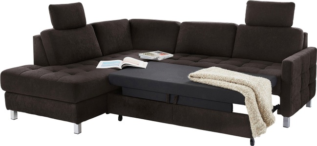 SIT&MORE, sit&more Ecksofa, sit&more Ecksofa »Pablo L-Form«, wahlweise mit Bettfunktion und Bettkasten