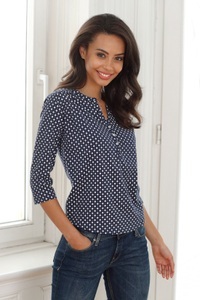 Lascana, LASCANA 3/4-Arm-Shirt, LASCANA Blusenshirt, aus pflegeleichter Qualität mit Knopfleiste