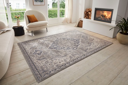 Hanse Home, HANSE Home Teppich »Orken«, rechteckig, 8 mm Höhe, strapazierfähig, robust, pflegeleicht, ringsum gekettelt, geeignet für Fussbodenheizung, HANSE Home Teppich »Orken«, rechteckig, 8 mm Höhe, Kurzflor, Läufer, Orient, Vintage, Wohnzimmer, Schlafzimmer, Esszimmer