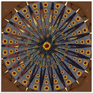 Artland, Artland Glasbild »Mandala - Sonnenblume«, Artland Glasbild »Mandala - Sonnenblume«, Muster, (1 St.), in verschiedenen Grössen