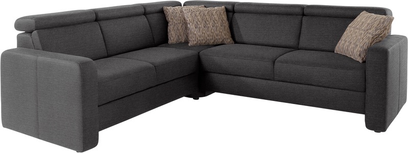 sit&more Ecksofa »Bologna«, inklusive Kopfteilverstellung und Federkern, wahlweise mit Bettfunktion und Schubkasten