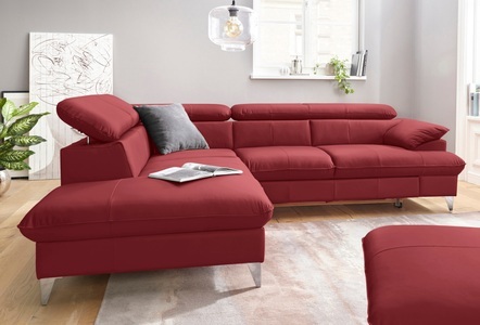 Cotta, COTTA Ecksofa »Caluso«, inklusive Kopfteilverstellung, wahlweise mit Bettfunktion, COTTA Ecksofa »Caluso L-Form« mit Kopfteilverstellung, wahlweise mit Bettfunktion & Bettkasten