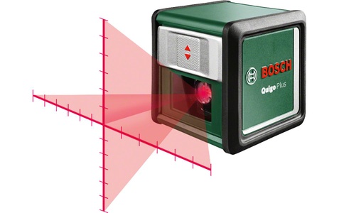 Bosch Home and Garden, Bosch Home and Garden Quigo Plus Optisches Nivelliergerät selbstnivellierend, inkl. Stativ Reichweite (max.): 7 m, BOSCH Kreuzlinienlaser »Quigo Plus«
