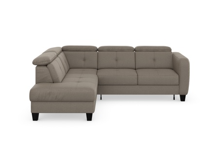 sit&more Ecksofa »Bellucci«, inklusive Kopfteilverstellung und Federkern, wahlweise mit Bettfunktion und Bettkasten