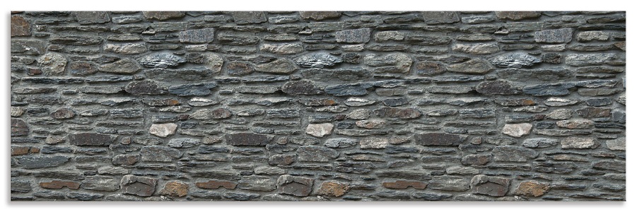 Artland, Artland Küchenrückwand »Schiefermauer«, Artland Küchenrückwand »Schiefermauer«, (1 tlg.), Alu Spritzschutz mit Klebeband, einfache Montage