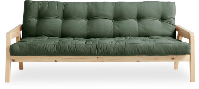 Karup Design, Karup Design Schlafsofa GRAB Gestell und Stofffarbe auswählbar, Karup Design Schlafsofa »Grab«, Mit Holzstruktur, inkl. Futonmatratze, Liegefläche 130x190 cm