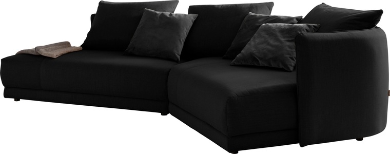 designwerk, designwerk Ecksofa »New York«, mit moderner Rundung im Korpus, 
