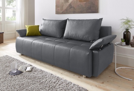 COLLECTION AB, COLLECTION AB Schlafsofa, mit Federkern, Bettfunktion und Bettkasten, inklusive 2 Rücken- und 1 Zierkissen, frei im Raum stellbar, COLLECTION AB Schlafsofa »Funtastic«, mit Federkern, Bettfunktion, inklusive 2 Rücken- und 1 Zierkissen