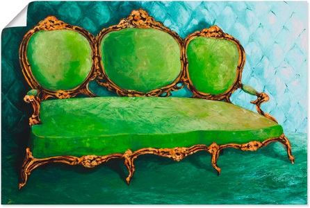 Artland, Artland Wandbild »Sofa grün«, Artland Wandbild »Sofa grün«, Innenarchitektur, (1 St.), als Leinwandbild, Wandaufkleber in verschied. Grössen