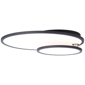 Brilliant, LED-Deckenlampe Bility, rund, Rahmen schwarz, Brilliant LED Panel »Bility«, 1 flammig, Leuchtmittel LED-Modul LED fest integriert, LED Deckenaufbau-Paneel 61x45cm, easyDim