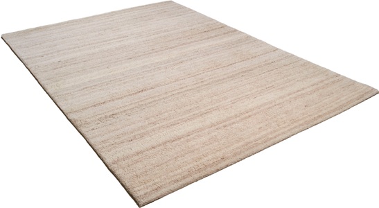 Theko®die Markenteppiche, Handtuftteppich Balu Theko®die Markenteppiche Beige, THEKO Wollteppich »Royal Berber Uni«, rechteckig, 18 mm Höhe, Berber Optik, reine Wolle, ideal im Wohnzimmer & Schlafzimmer