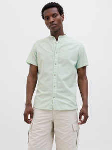 Jack & Jones Kurzarmhemd »JJESUMMER BAND SHIRT SS SN«, mit Bandkragen
