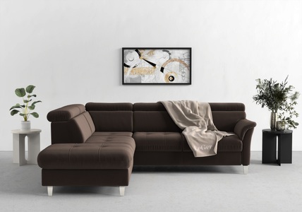 sit&more Ecksofa, inklusive Kopfteilverstellung, wahlweise mit Bettfunktion und Bettkasten