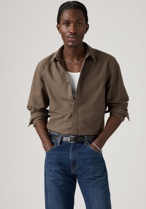 Levi's® Langarmhemd »AUTHENTIC BUTTON DOWN«, mit Ton-in-Ton Logostickerei auf der Brust