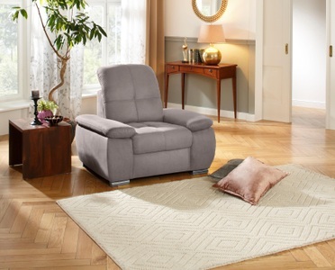 DELAVITA, DELAVITA Sessel »Lotus«, wahlweise mit Kopfteilverstellung, in 3 Bezugsarten, 