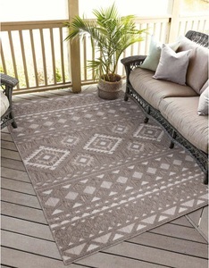 Carpet City, Carpet City Teppich »Santorini«, rechteckig, 5 mm Höhe, 3D-Effekt, für Wohnzimmer, Flur, Küche, Wintergarten, Balkon, Wetterfest & UV-beständig, Carpet City Teppich »In-& Outdoorteppich Santorini 435, 3D-Effekt, Boho-Look«, rechteckig, 5 mm Höhe, Wetterfest & UV-beständig für Terrasse, Balkon, Küche, Flur
