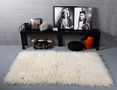 THEKO, THEKO Wollteppich »Flokati XXL«, rechteckig, 100 mm Höhe, Handweb Teppich, reine Wolle, handgewebt, ideal im Wohnzimmer & Schlafzimmer, THEKO Wollteppich »Flokati XXL«, rechteckig, 100 mm Höhe, original griechischer Flokati, Hochflor, Uni-Farben, reine Wolle