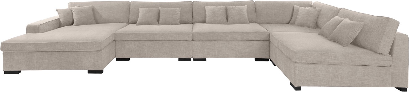 Guido Maria Kretschmer Home&Living, Guido Maria Kretschmer Home&Living Wohnlandschaft »Skara XXL«, Lounge-Sofa XXL mit Federkern-Polsterung, in vielen Bezugsvarianten, auch recycelt, Home affaire Wohnlandschaft »Skara XXL U-Form« Lounge-Sofa XXL mit Federkern-Polsterung, in vielen Bezugsvarianten
