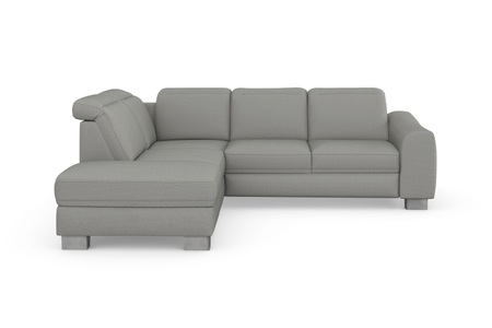 sit&more Ecksofa »Durness«, mit Federkern und hochwertigen Edelstahlfüssen, wahlweise mit Kopfteilverstellung, Bettfunktion und Stauraum oder mit Bettfunktion und Bettkasten