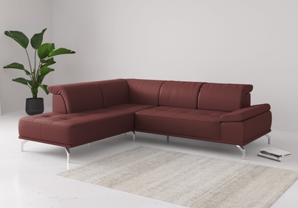 Places of Style Ecksofa »Caluna«, Inkl.Sitztiefenverstellung, wahlweise mit Kopf- und Armteilverstellung
