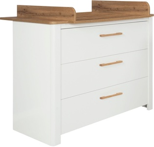 Roba, roba® Wickelkommode »Ava«, bis 15 kg, Made in Europe, zur Kommode umbaubar, 119 cm, roba - Wickelkommode Ava schranktief weiss, One Size