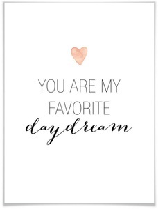Wall-Art, Wall-Art Poster »Daydream«, Schriftzug, (1 St.), Poster, Wandbild, Bild, Wandposter, Wall-Art Poster »Daydream«, Schriftzug, (1 St.), Poster ohne Bilderrahmen