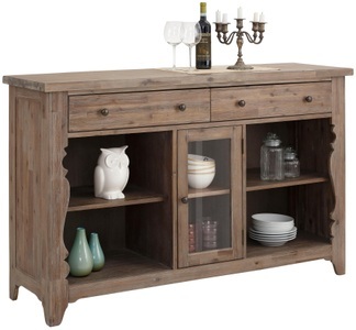 HOME AFFAIRE, Home affaire Sideboard »Magnolia«, im rustikalem Flair, aus massivem Akazienholz, Home affaire Sideboard »Magnolia«, Kommode im rustikalem Flair, aus massivem Akazienholz