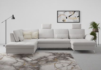 INOSIGN, INOSIGN Wohnlandschaft »Palm Beach«, Federkern, mit Sitztiefenverstellung, wahlweise mit Bettfunktion, Bettkasten und Armteilverstellung, INOSIGN Wohnlandschaft »Palm Beach U-Form«, Federkern, mit Sitztiefenverstellung, wahlweise mit Bettfunktion