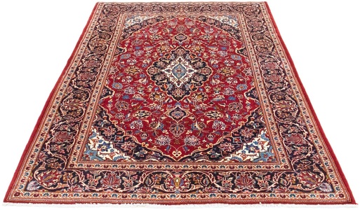 MorgenLand, morgenland Wollteppich »Keshan Teppich handgeknüpft rot«, rechteckig, 8 mm Höhe, morgenland Wollteppich »Keshan Teppich handgeknüpft rot«, rechteckig, 8 mm Höhe