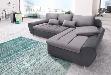 SIT&MORE, sit&more Ecksofa »Bandos«, sit&more Ecksofa »Bandos L-Form« in 2 unterschiedlichen Grössen, wahlweise mit Bettfunktion
