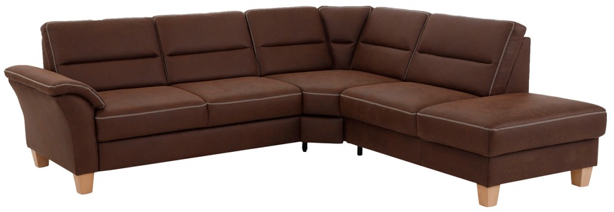 Home affaire Ecksofa »Soleo«, komfortabel durch Trapezecke mit Relaxfunktion, auch mit Bettfunktion und Stauraum, Federkern