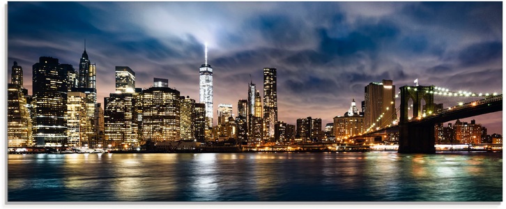 Artland Glasbild »Sonnenaufgang über Manhattan«