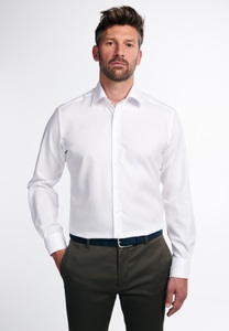 Eterna, ETERNA LANGARM HEMD MODERN FIT WEISS STRUKTURIERT, Eterna Langarmhemd »MODERN FIT«