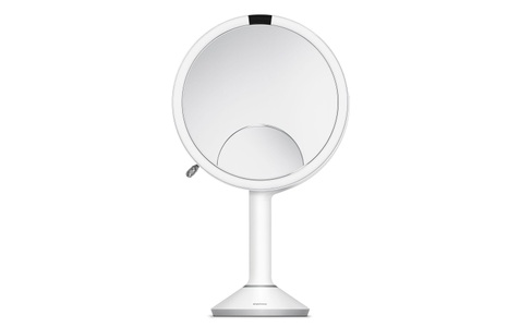Simplehuman, Simplehuman Kosmetikspiegel mit, Simplehuman Kosmetikspiegel mit Sensor Trio Ø 20 cm Weiss