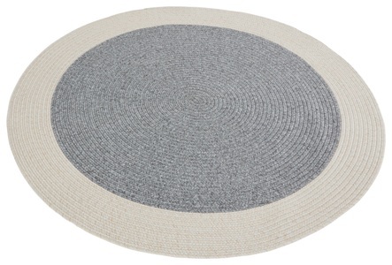 NORTHRUGS Teppich »Trenzado«, rund, Flachgewebe, Hand-Made Look, robust, pflegeleicht