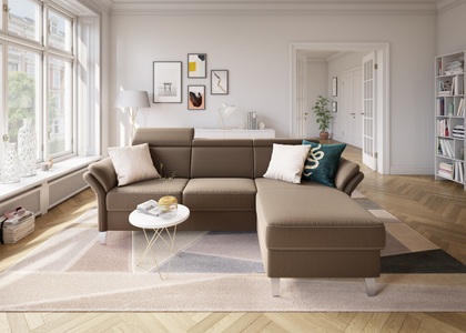SIT&MORE, sit&more Ecksofa, sit&more Ecksofa »Vincenzo L-Form«, inklusive Kopfteilverstellung, wahlweise mit Bettfunktion, Bettkasten